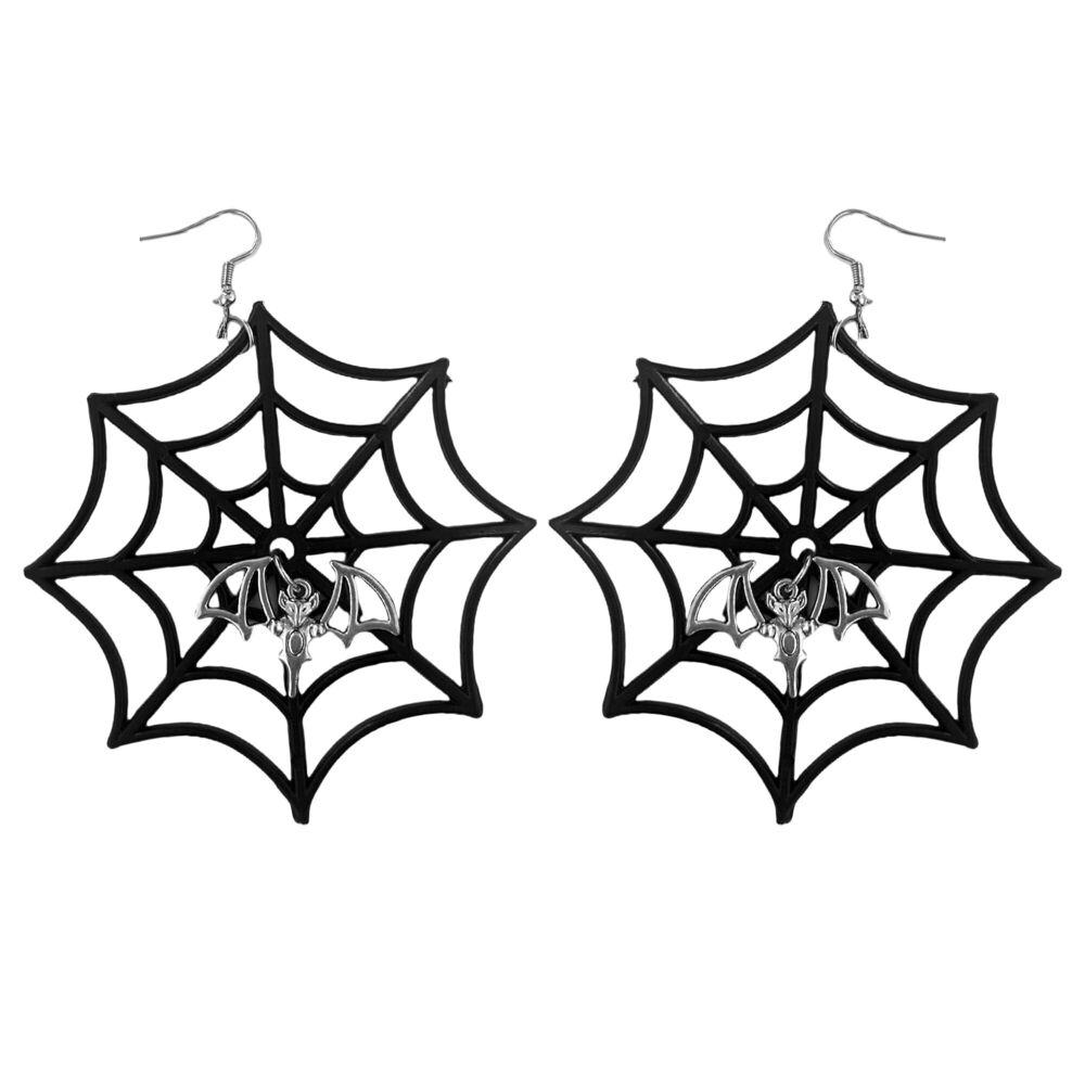 1764 Spider Earrings For Women，halloween Black Spider